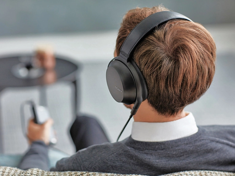 Premium headphones and modern audio equipment